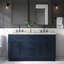 Meuble-lavabo double en bois massif Thornaby avec plateau en quartz Carrara de 1,5 po-938146492-896136620