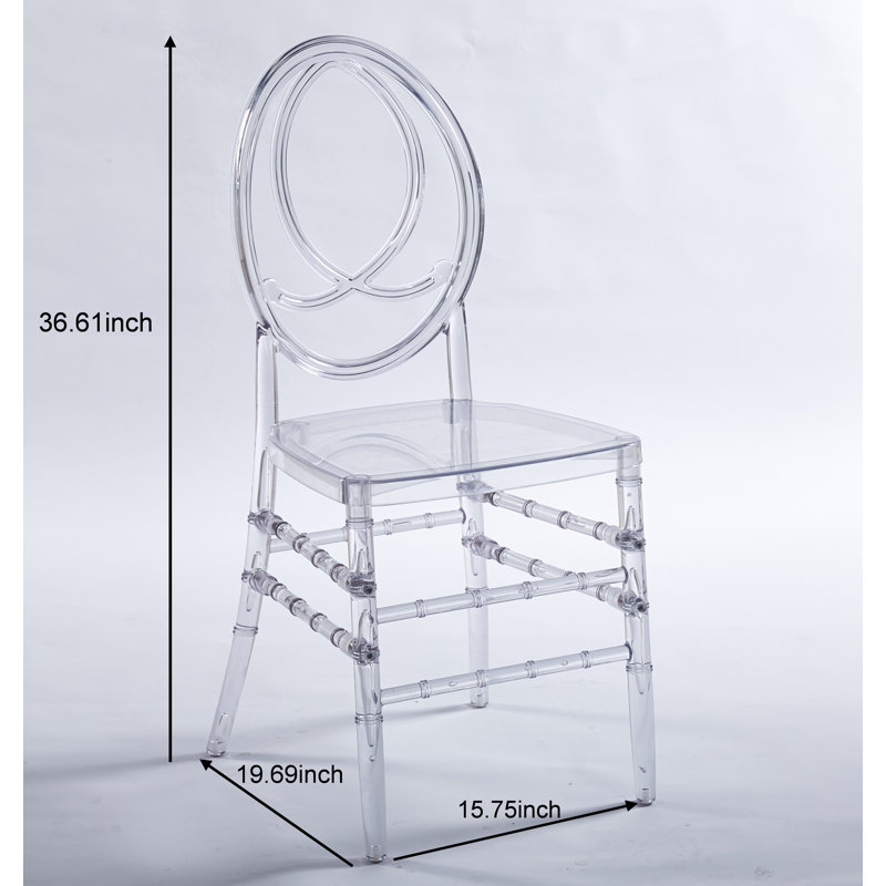 Ensemble de 4 chaises de mariage / salle à manger - siège en plastique PP avec charge de 220 lb, facile à assembler pour les rassemblements