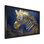 «Golden Aqua Zebra Portrait II - Zèbre», reproduction d'art murale