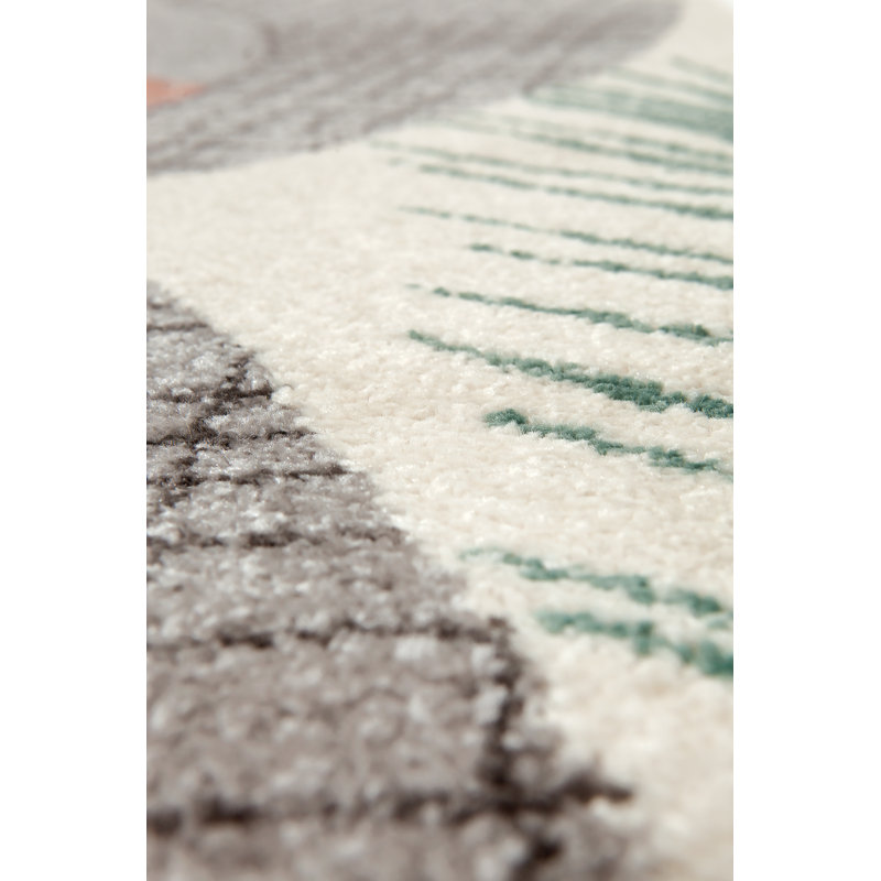 Cate Polypropylene Green/Grey Indoor Rug