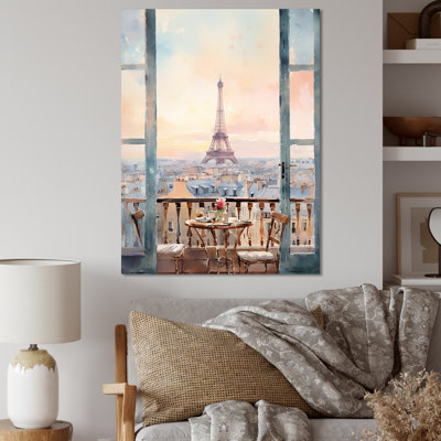 Paris Winter Window View III - City Paris Wall Art