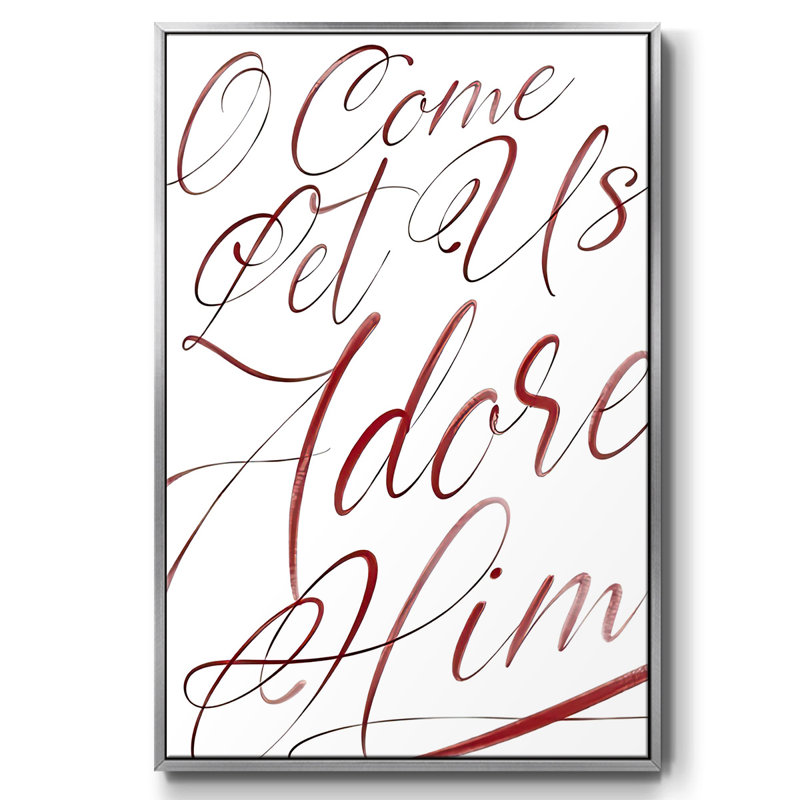 Toile tendue avec cadre O'Come, H 41 po x l 27 po x P 1,5 po, Rouge, Encadrement argenté