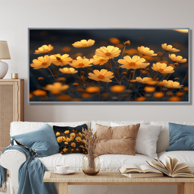 Jaune jaune, heure dorée, bleuet I - bleuet, art mural, salon
