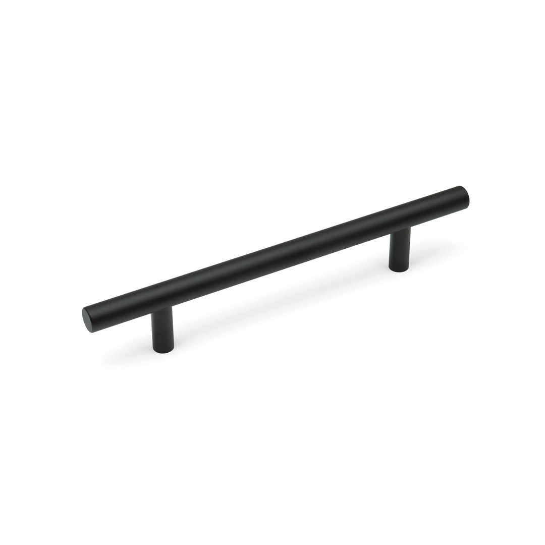 (128Mm Handle) Matt Black T Bar Cabinet Pull Handles & Knob - Image 5