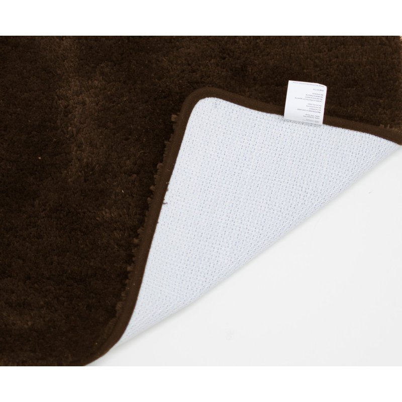 Tapis pour salle de bain Eiliyah, L 20 po x L 60 po, Brun