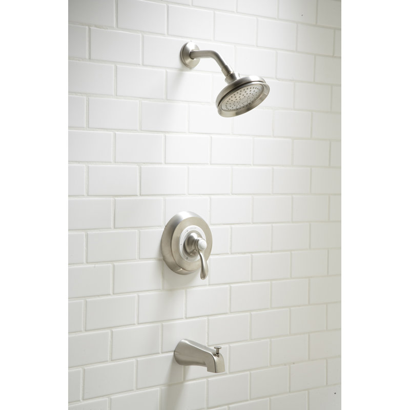 Fairfax Rite-Temp Pressure Balanced Tub and Shower Faucet with Valve and Diverter, Vibrant Brushed Nickel
