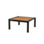  Modern Outdoor Patio Sectional Set, Aluminum Frame with Cushions & Wood-Style Table, Weather-Resistant, Black