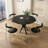 Black Round Sintered Stone Dining table-329481470