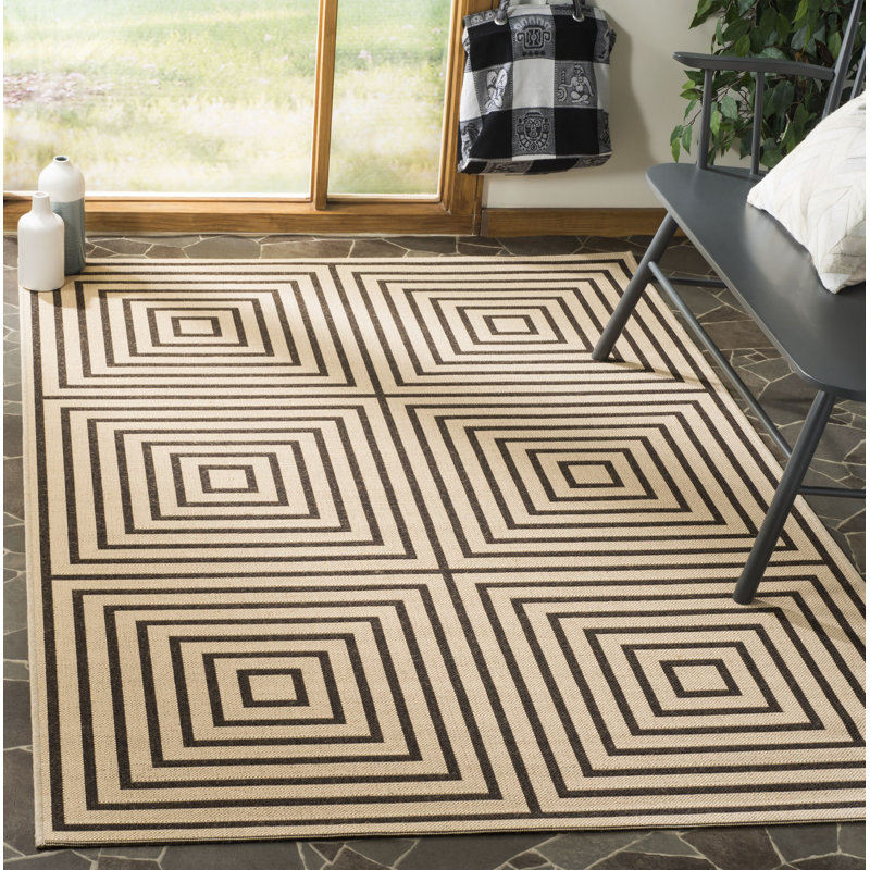 Kelli 100 Performance Geometric Indoor/Outdoor Area Rug, Rectangle 4' x 6'