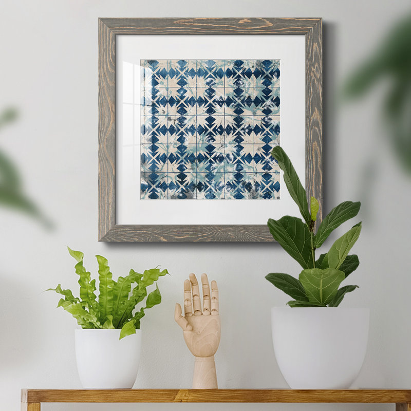 Impression sur toile Tile-Dye VI-Premium - prête à être accrochée, Papier avec cadre gris, H 31,5 po x l 31,5 po x P 1,5 po