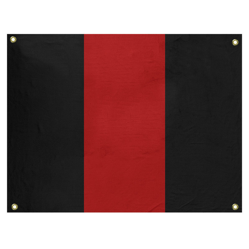 Tapisserie de polyester san francisco, H 26 po x l 36 po, Noir / Rouge