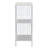 Scandinavian White Bookshelf with Iron Accents-132804580