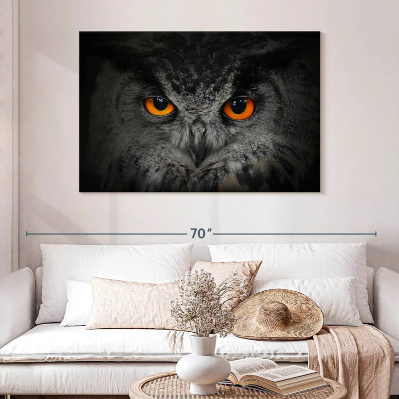 Crowle Eyed Owl, 20" H x 30" W