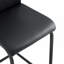 Ensemble de 2 chaises noires en polyuréthane