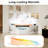 CASAINC 59" Corner Whirlpool Acrylic Bathtub for 2-Person Jetted Spa Tub with 6 Hydro Massage Jets & Chromatherapy LED Lights