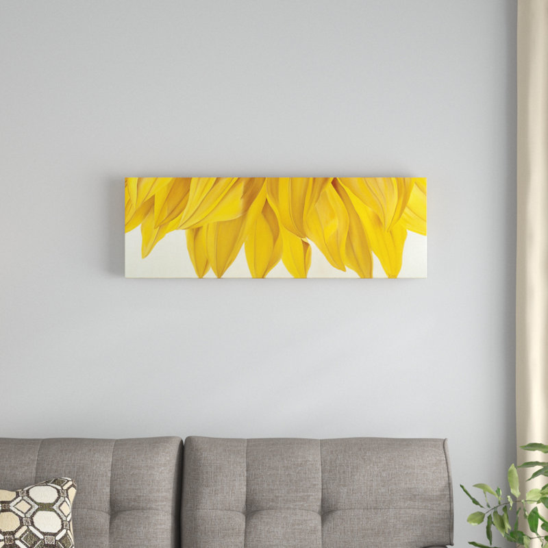 «Sunny Yellow», impression sur toile, H 12 po x l 36 po x 1,5 po, Toile tendue