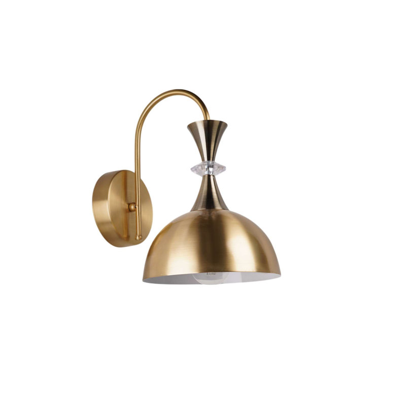 Elegant Gold Wall Lamp, Metal Body, 11.8 x 5.5 inches | Cap Size: Ø7.9 inches, Total Height: 11.8 inches | E27 Socket, Max 40W (Bulb Not Included) | Stylish Lighting for Home Decor, IP20 Rated