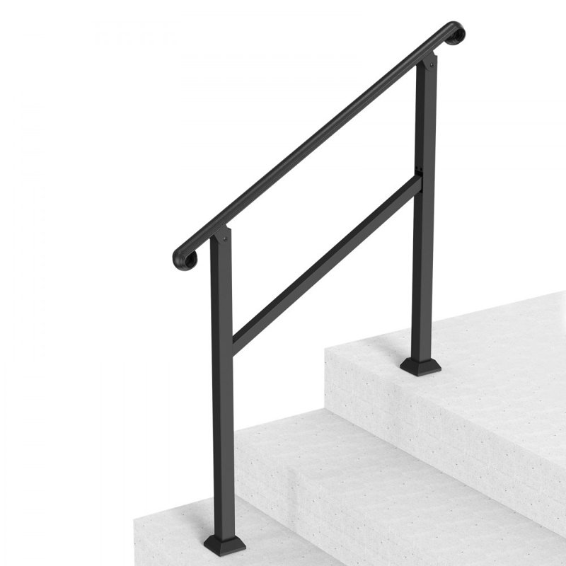 2-3 Step Handrails for Outdoor Steps for Seniors Porch Deck Post