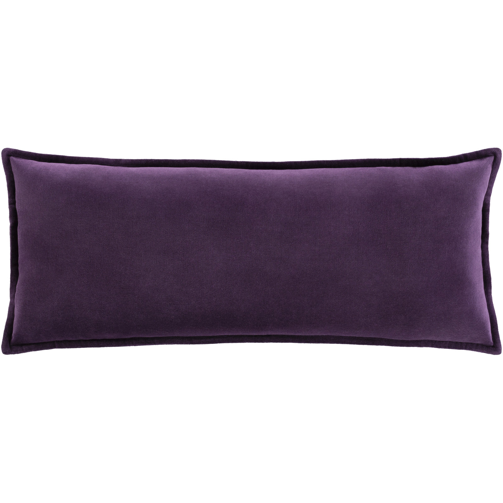 Norwin Cotton Throw Pillow, Pillow Cover Only - No Insert, Dark Plum, 12"H x 30"W