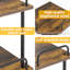 Étagère de coin polyvalente et rangement, support à 4 niveaux pour petits espaces, tablettes d'exposition - brun rustique