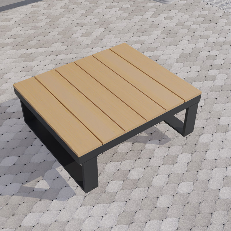 Aluminum Patio Coffee Table, Black