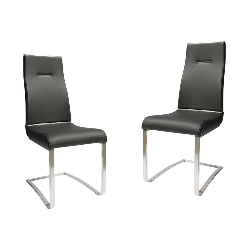  Ensemble de deux chaises d'appoint en similicuir Harlow
