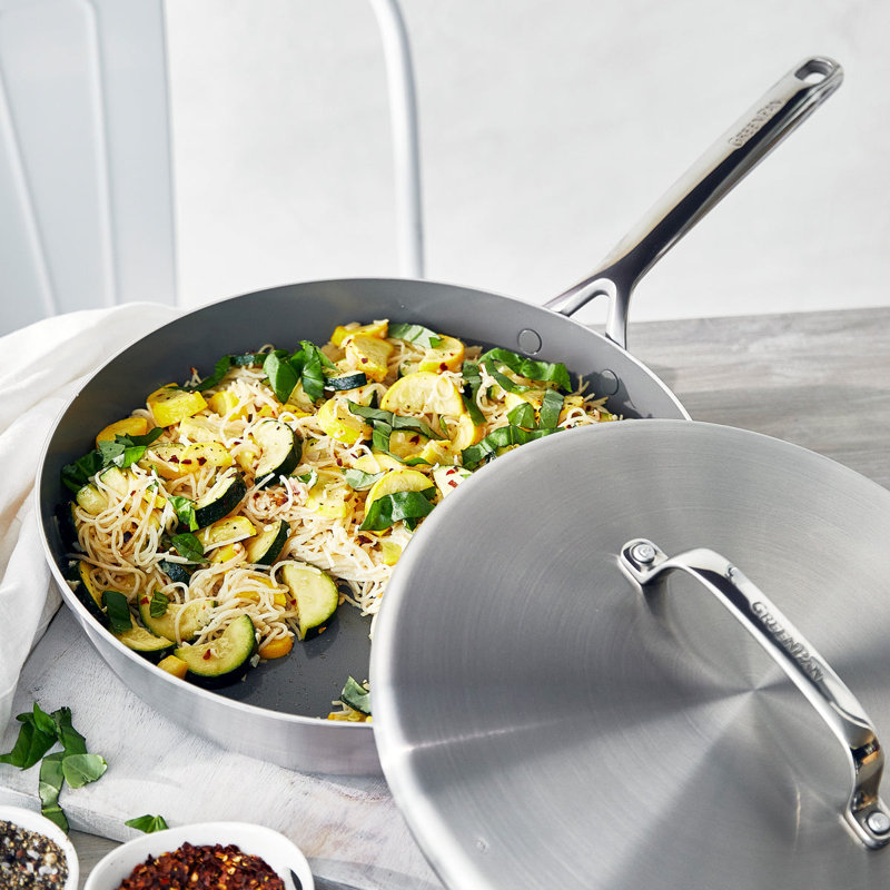 GreenPan GP5 Stainless Steel Healthy Ceramic Nonstick 12" Fry Pan