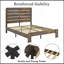Lit plateforme en bois robuste avec grand rangement sous le lit et assemblage silencieux