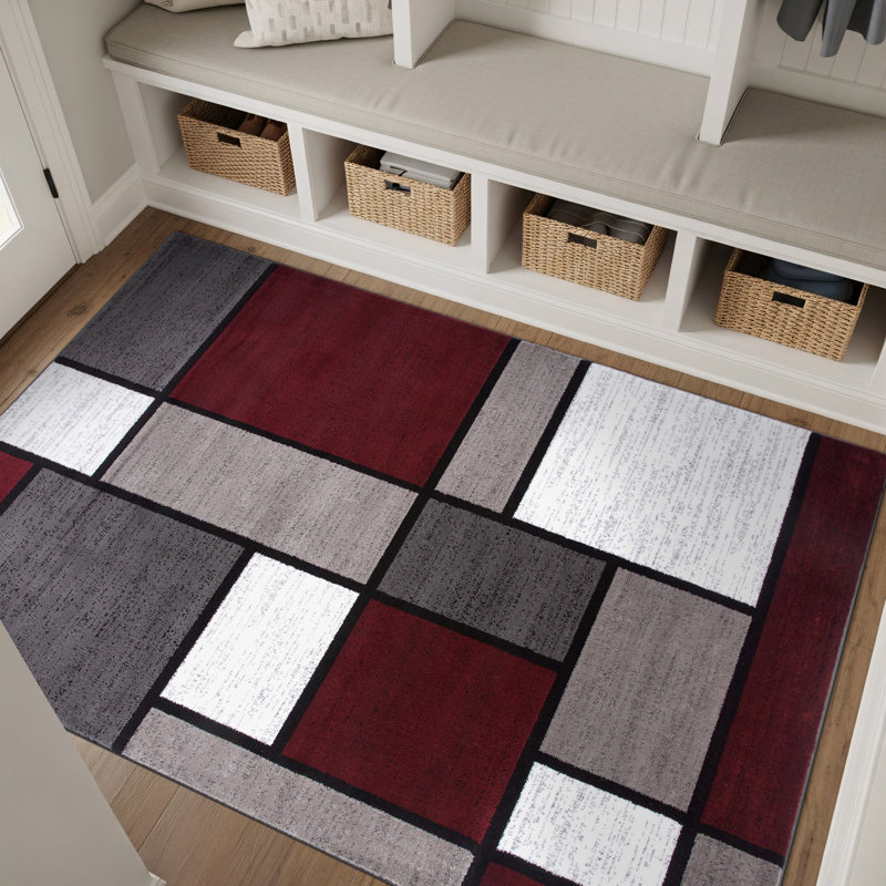 Carius Performance Floral Gray/Blue/Black/White Area Rug – Modern Floral Design, Living Room, Bedroom, Dining Room, Durable & Easy to Clean Carpet