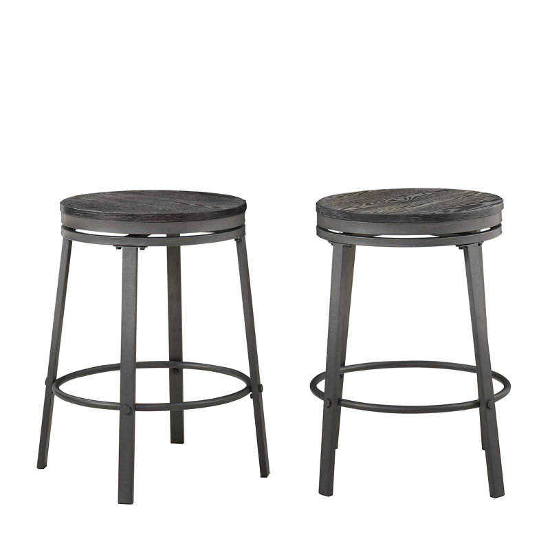 Jenely Swivel Counter Stool with Metal Frame