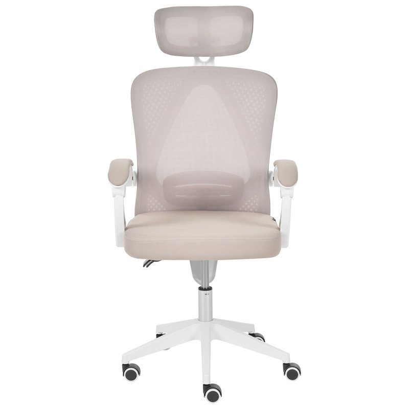 Beliani SERANEV Office Chair with Headrest, Beige
