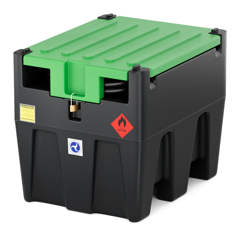 Pompe de transfert de carburant portative 12 V et ensemble de réservoir - capacité de 58 gallons, débit de 10,6 gal / min, coffre-fort multi-carburant