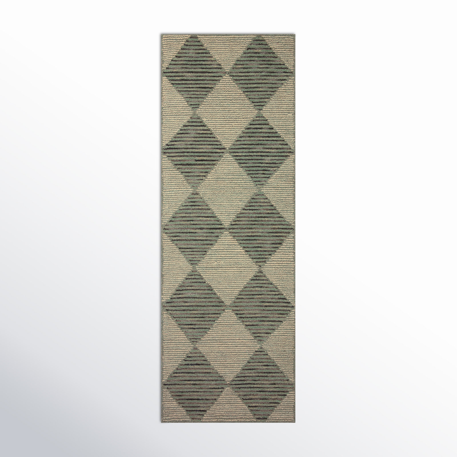 Chris Loves Julia x Loloi Francis Wool Spa/Granite Rug, Runner 2'6" x 7'6"