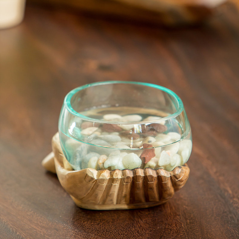 Soufflette en verre à double main - 7,5 po