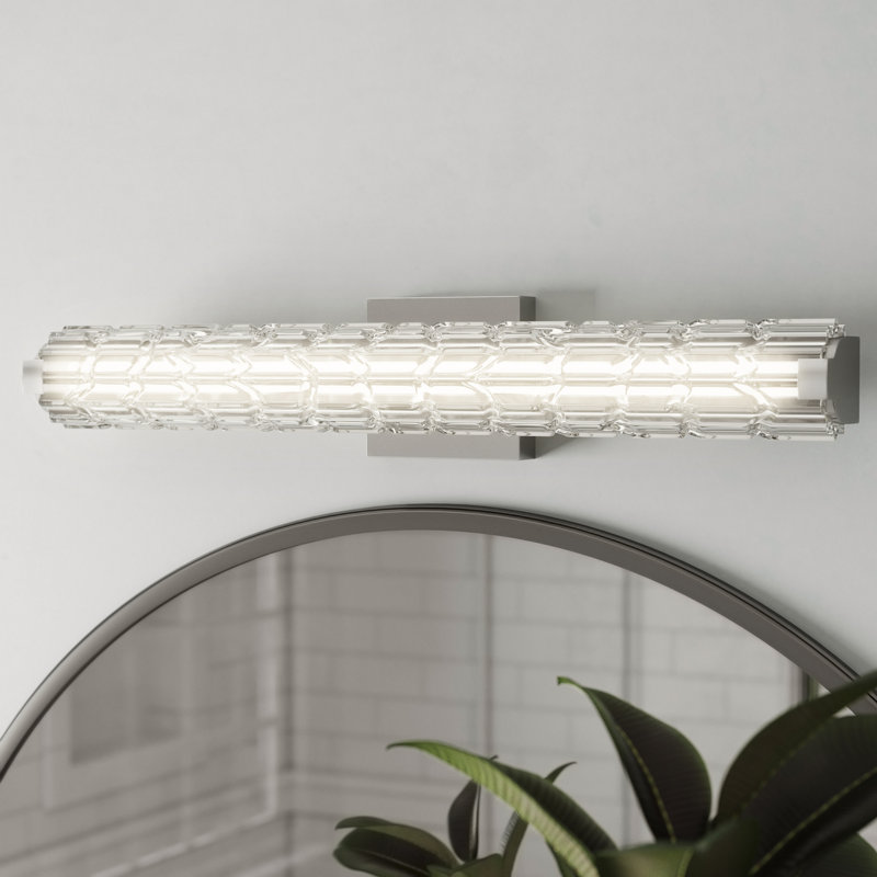 Cutler 24" Staggered Glass LED Vanity from Visual Comfort Studio, Chrome