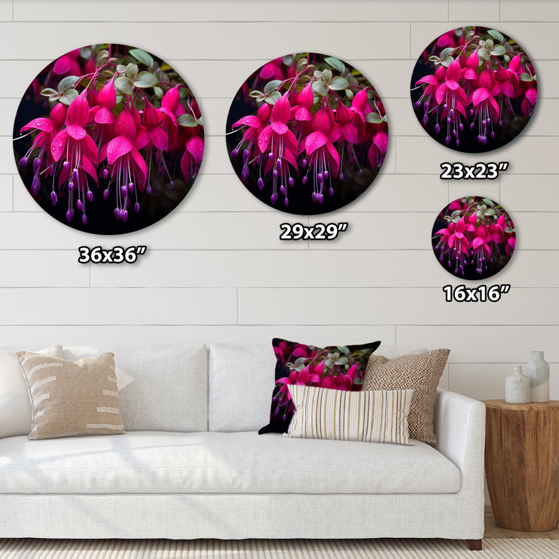 Foerster - Décoration florale ronde en métal, H 29 po x l 29 po