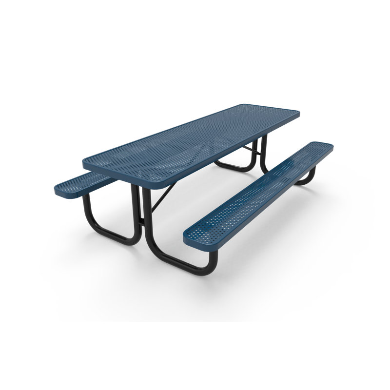 Table de pique-nique rectangulaire 8 pi, Bleu clair