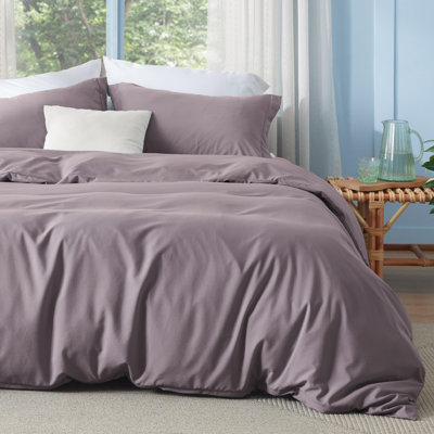 Bedsure Polyester & Rayon Derived From Bamboo Cooling Duvet Cover Set