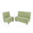 Kid Comfort Collective Modular Chair and Sofa, 2-Piece Set - Fern Green-124164543
