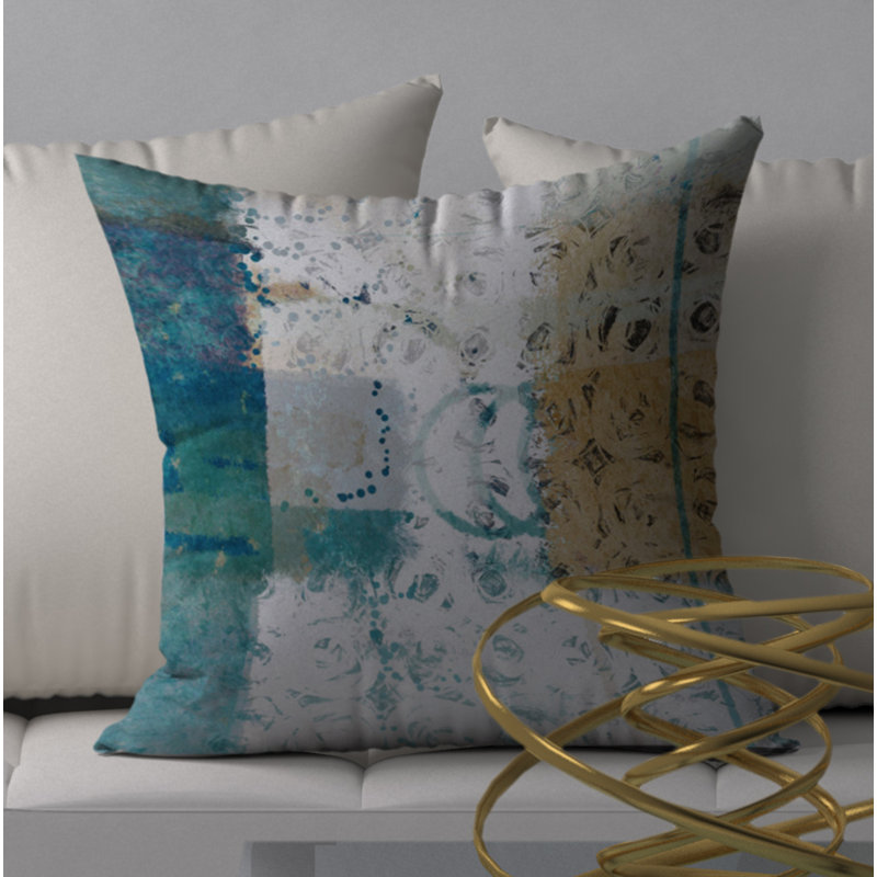 Housse de coussin décorative carrée inégalée et insert, 24 po x 24 po