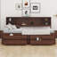 Wooden Captain Bed With Built-In Storage Shelves,Drawers And Cabinets