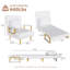 Chaise pliante convertible 3 en 1, dossier réglable à 5 positions avec coussin-20282194-20282199