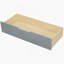 Lit plateforme simple en bois avec tablettes de rangement, tiroirs, station de charge et tête de lit tapissier, gris-223807444-223807447