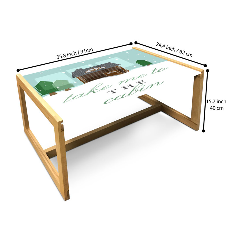Jaeleen Sled Coffee Table, 90cm H x 62cm W x 40cm D