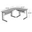 BUREAU EN L EN VERRE