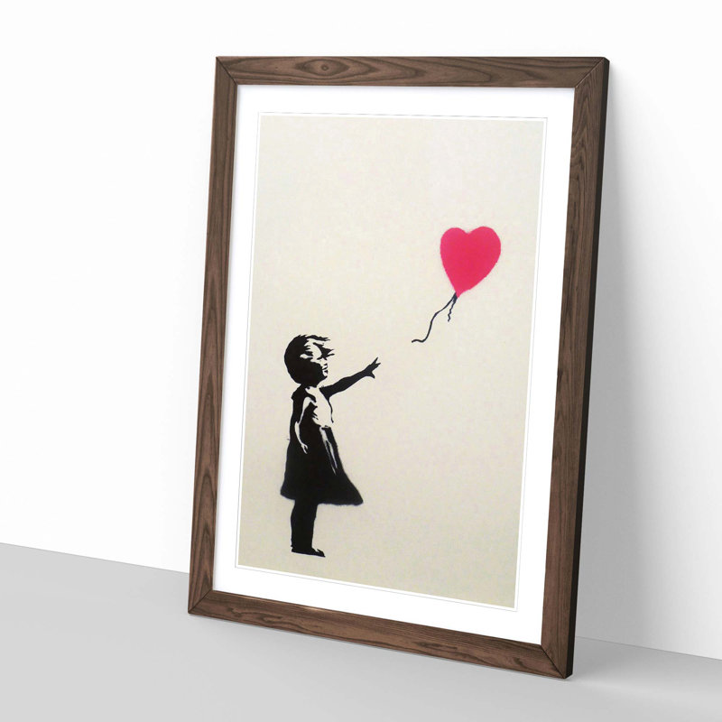 Banksy - Single Picture Frame Painting, Walnut