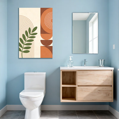 Abstract Abstract Geometric Shapes With Leaf Motif