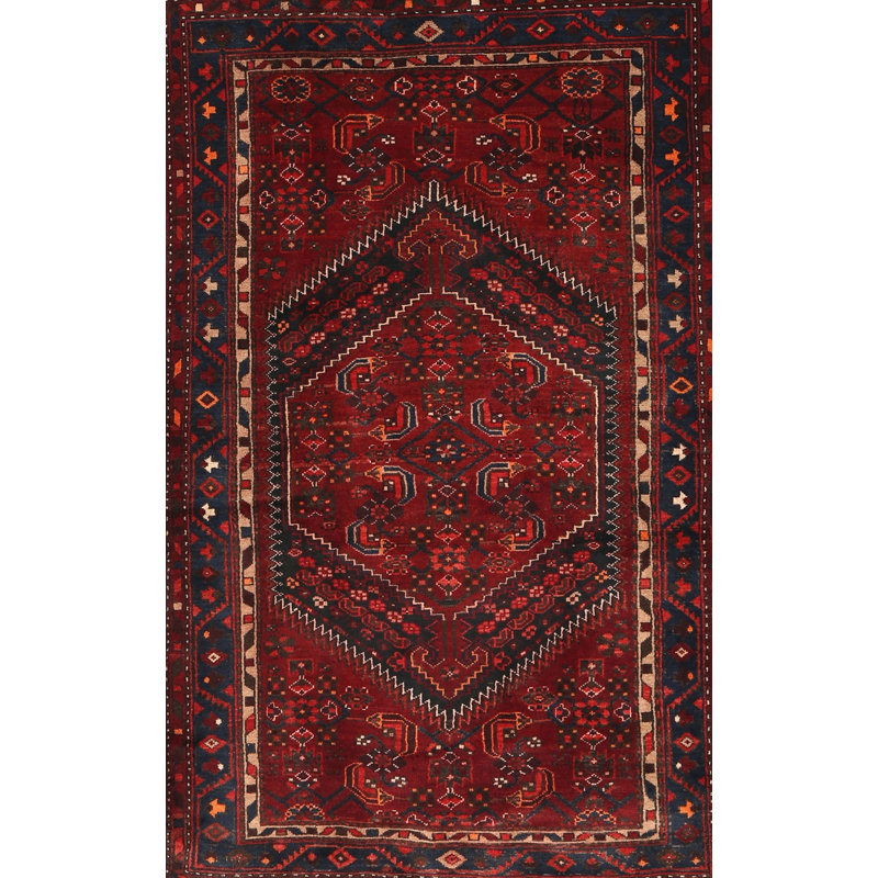 Tapis traditionnel mehroon/noir/crème Geetika, Rectangle 8 pi x 10 pi