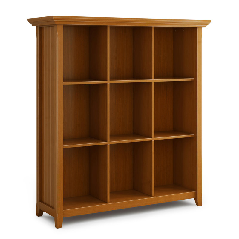 Acadian - Bibliothèque à 9 cubes et unité de rangement - Brun doré clair, Light Brown