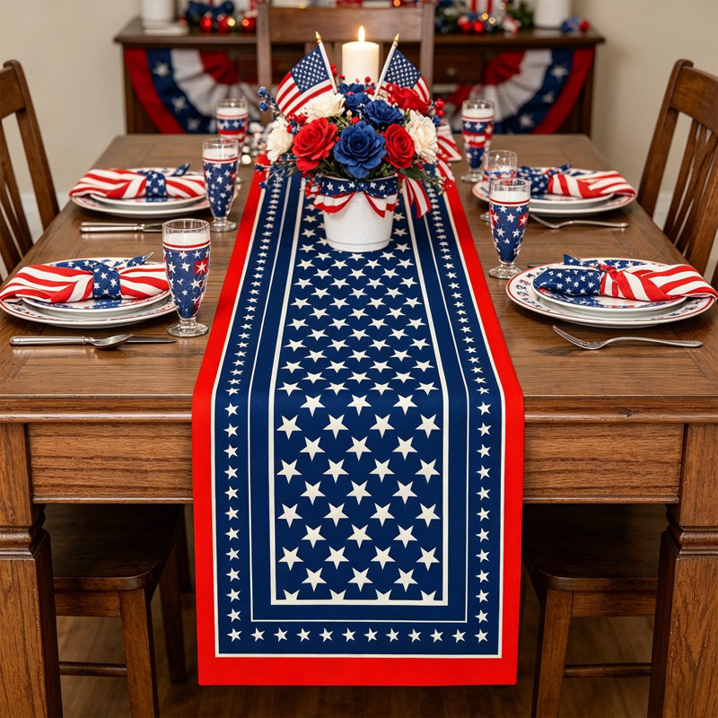 180 x 33 cm Drapeau de la fête de l'Independance, MulticolorB